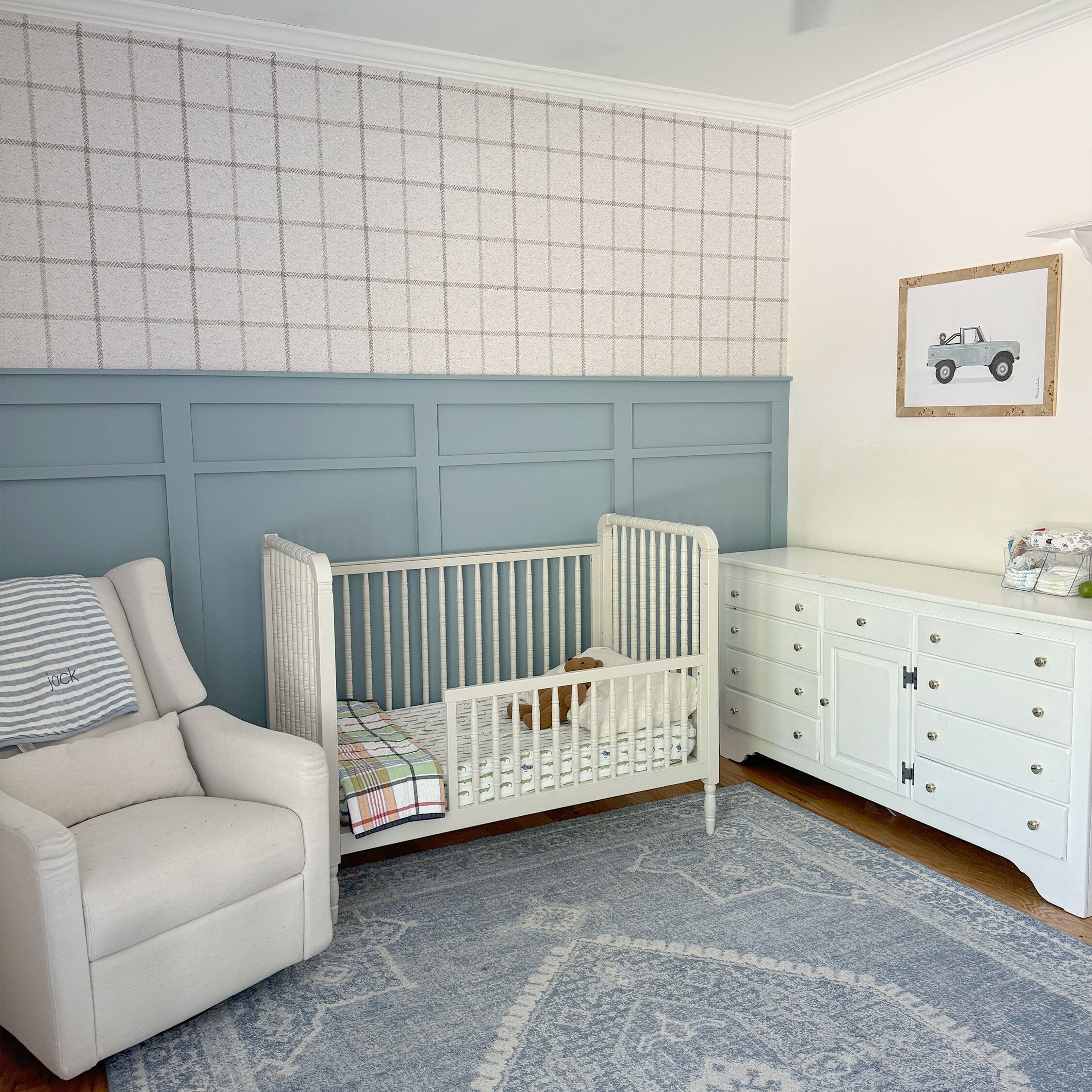Carribean Blue And Gray Nursery