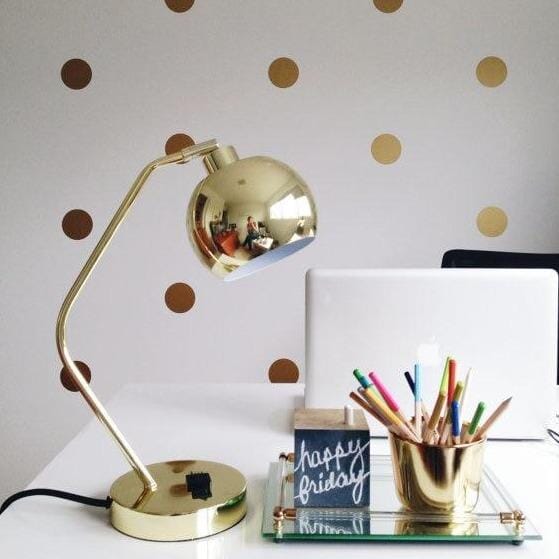 Dry Erase Gold Dot Wall Decals