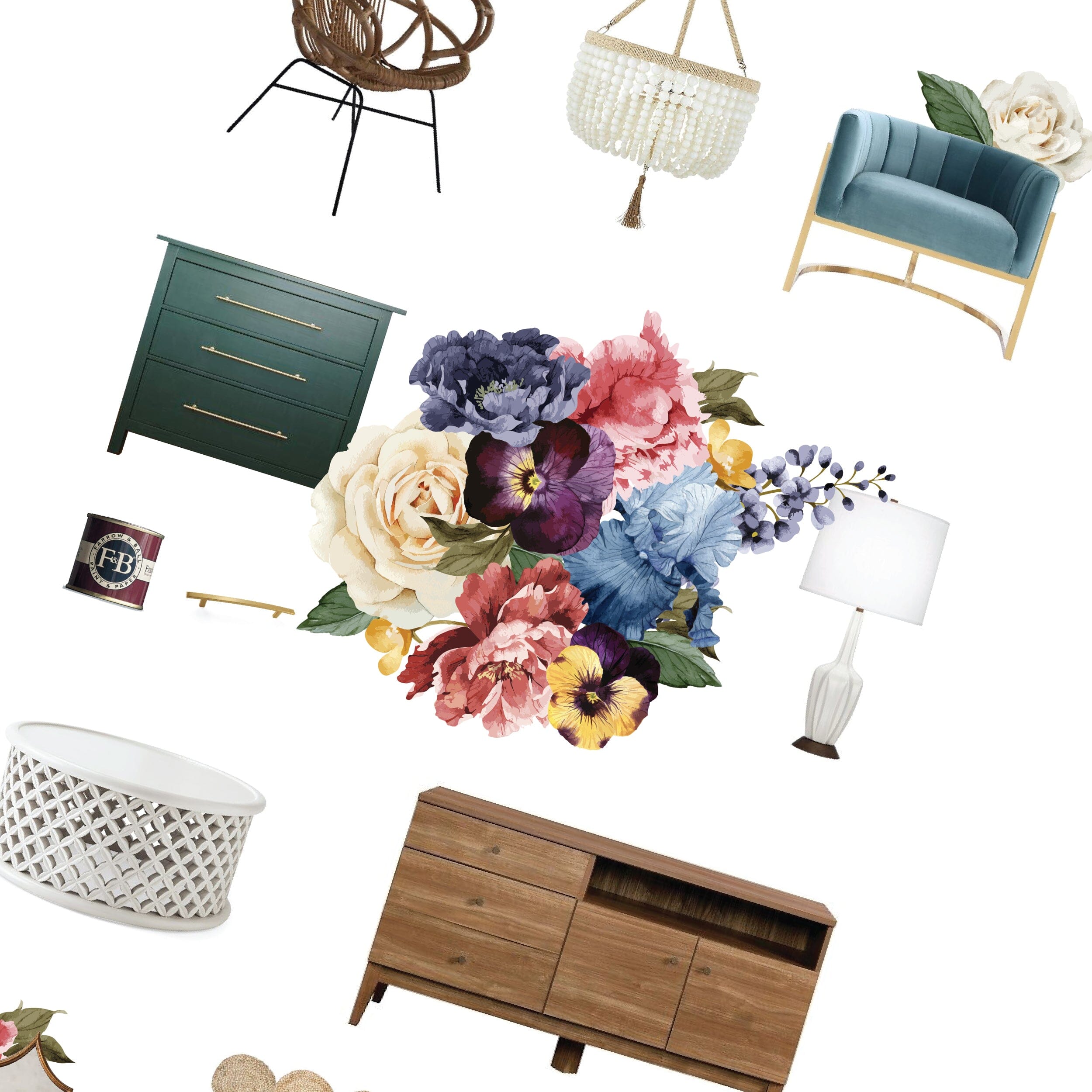 Decor Inspiration Board | Vintage Flowers