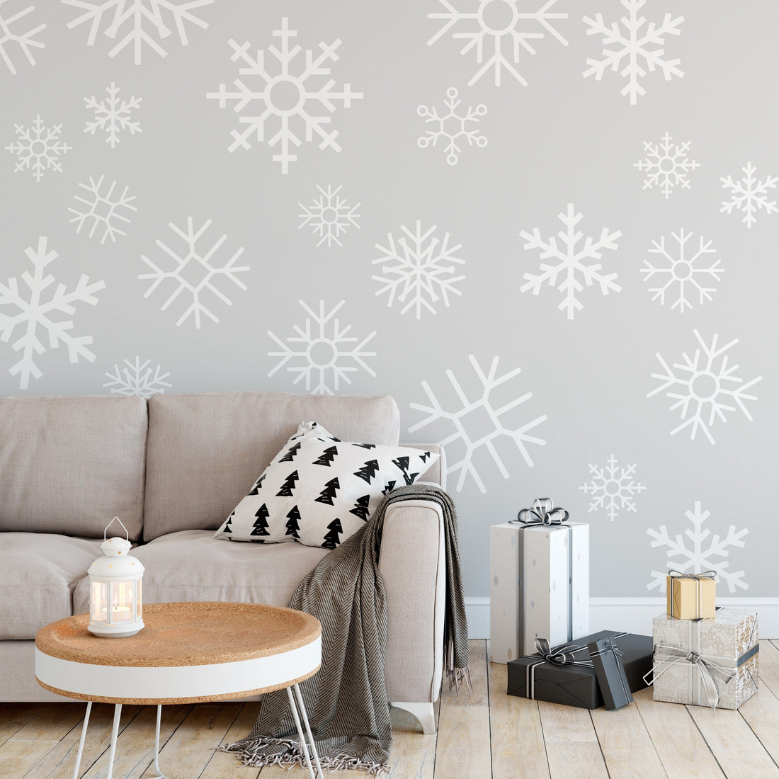 Get Set Up for Santa  - Decorating for Christmas using removable decals!