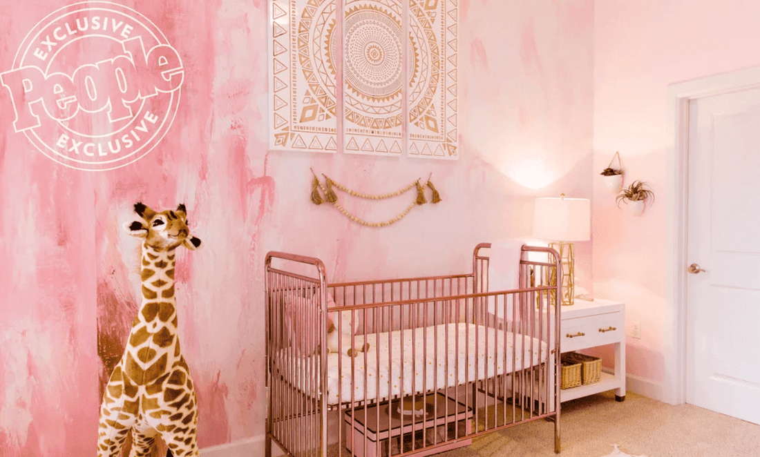 A Pink Peel and Stick Wall Mural for a Dream Nursery