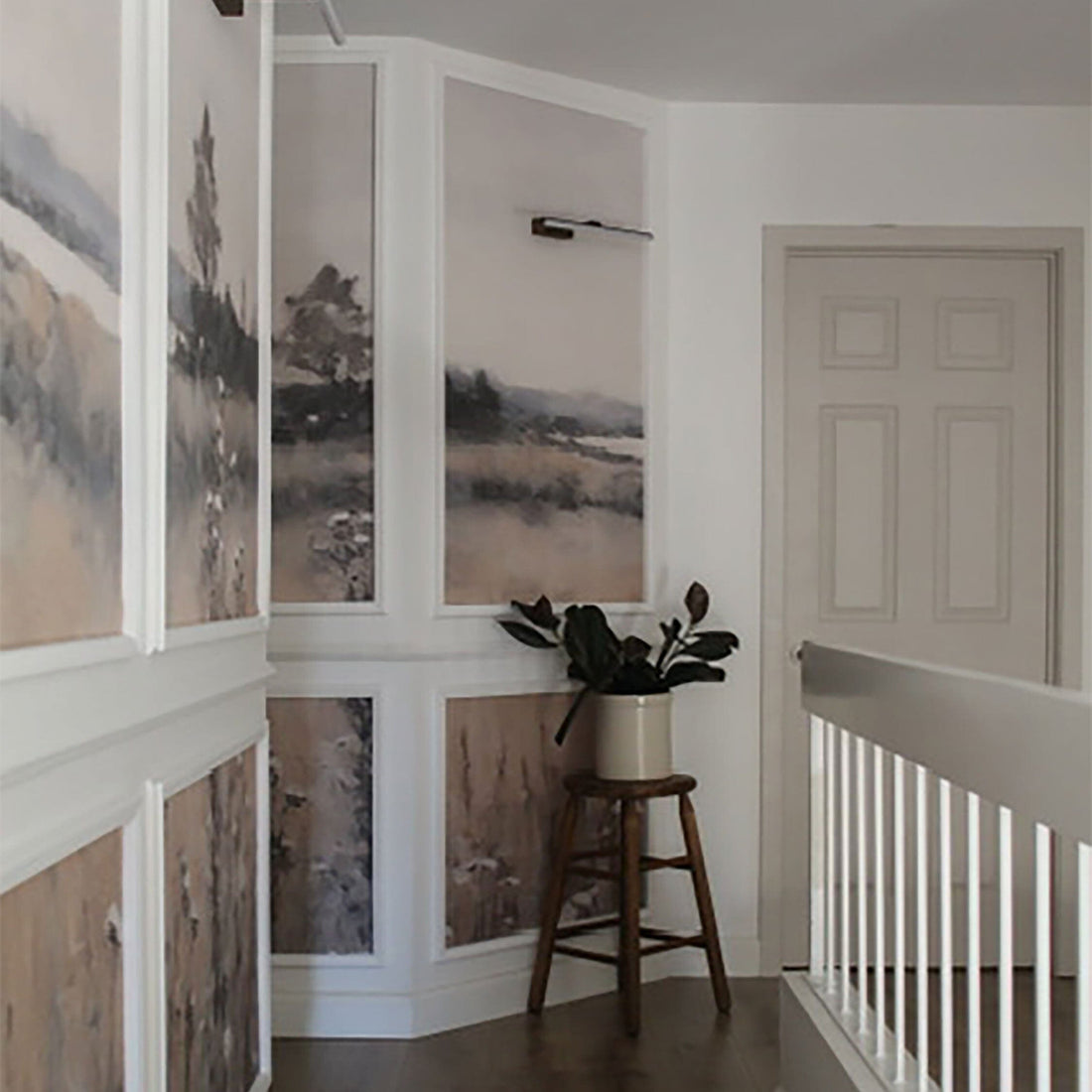 Wainscotting and Mural Magic: A DIY Hallway Transformation