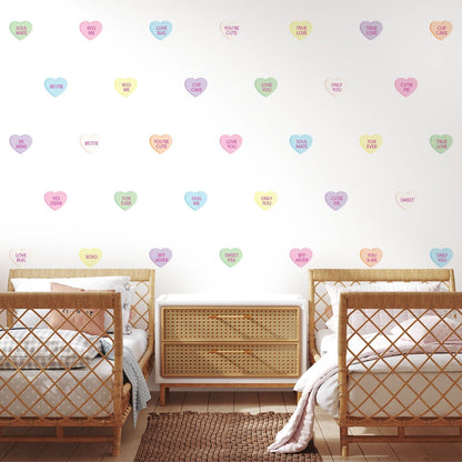 Conversation Heart Wall Decals