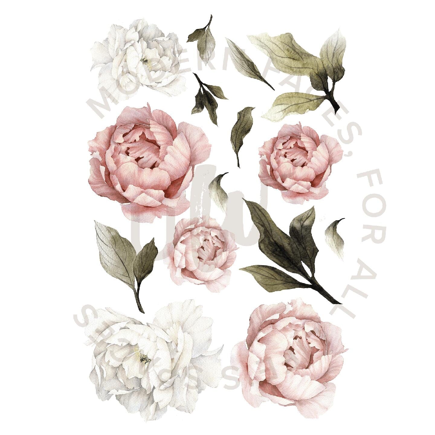 Blushing Peonies Wall Decals