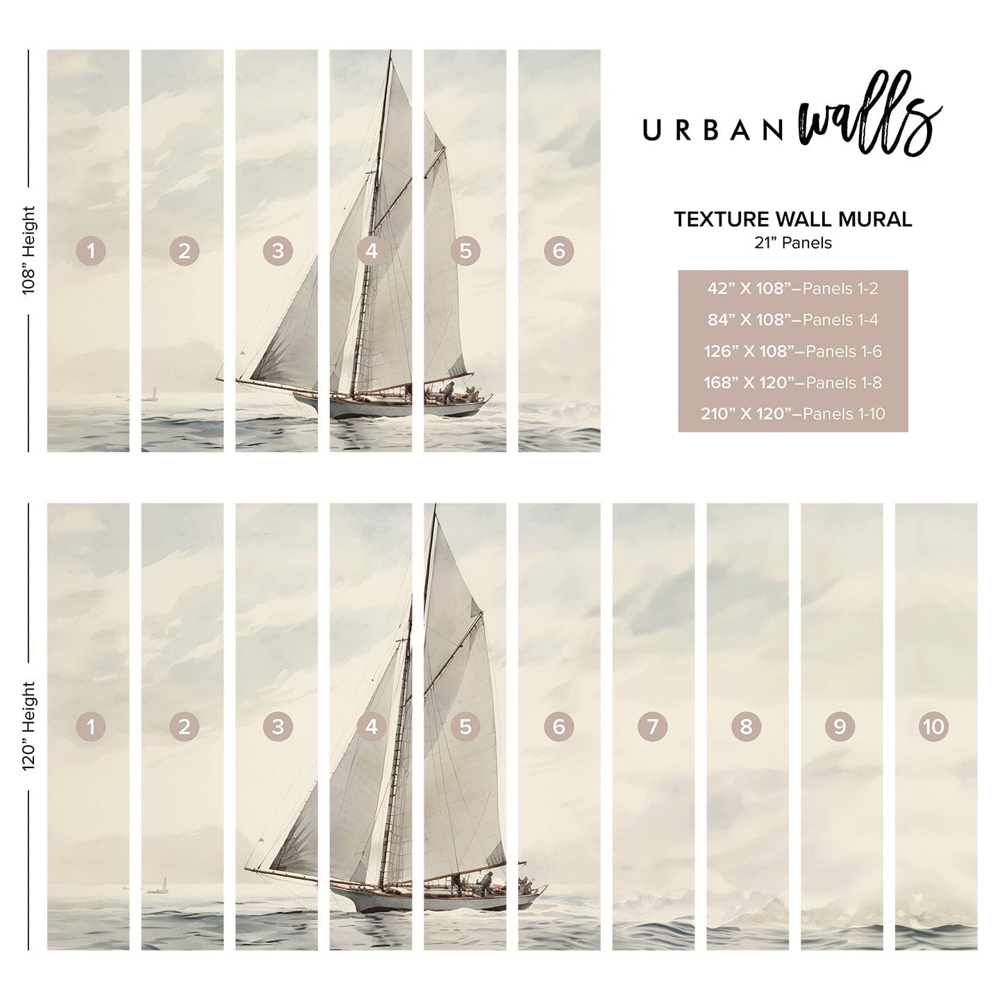 Setting Sail Wall Mural | Urbanwalls