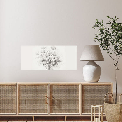 Sketched Florals Wall Mural