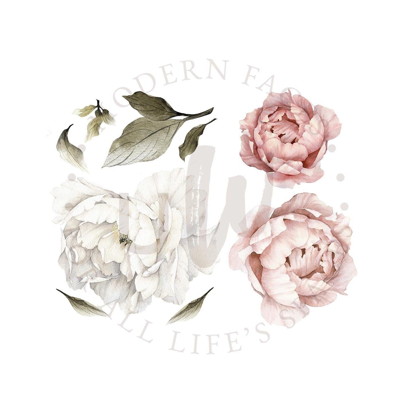 Blushing Peonies Wall Decals