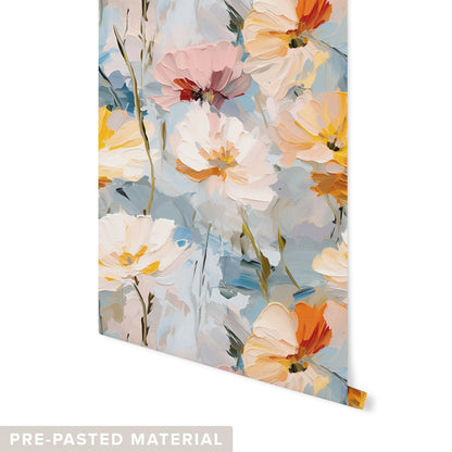 Acrylic Florals Wallpaper