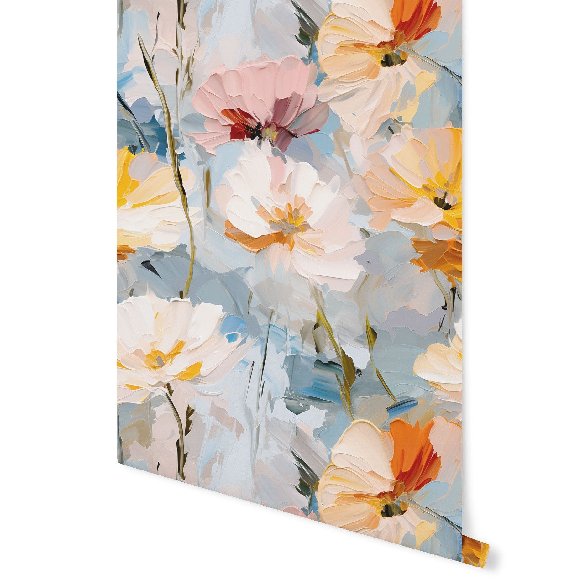 Acrylic Florals Wallpaper