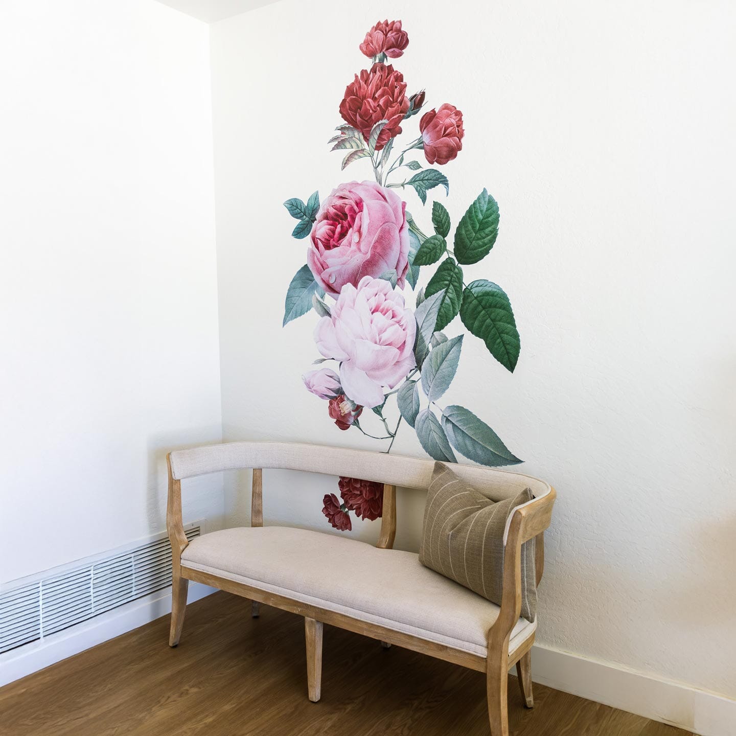 Blush Rose Floral Wall Decal