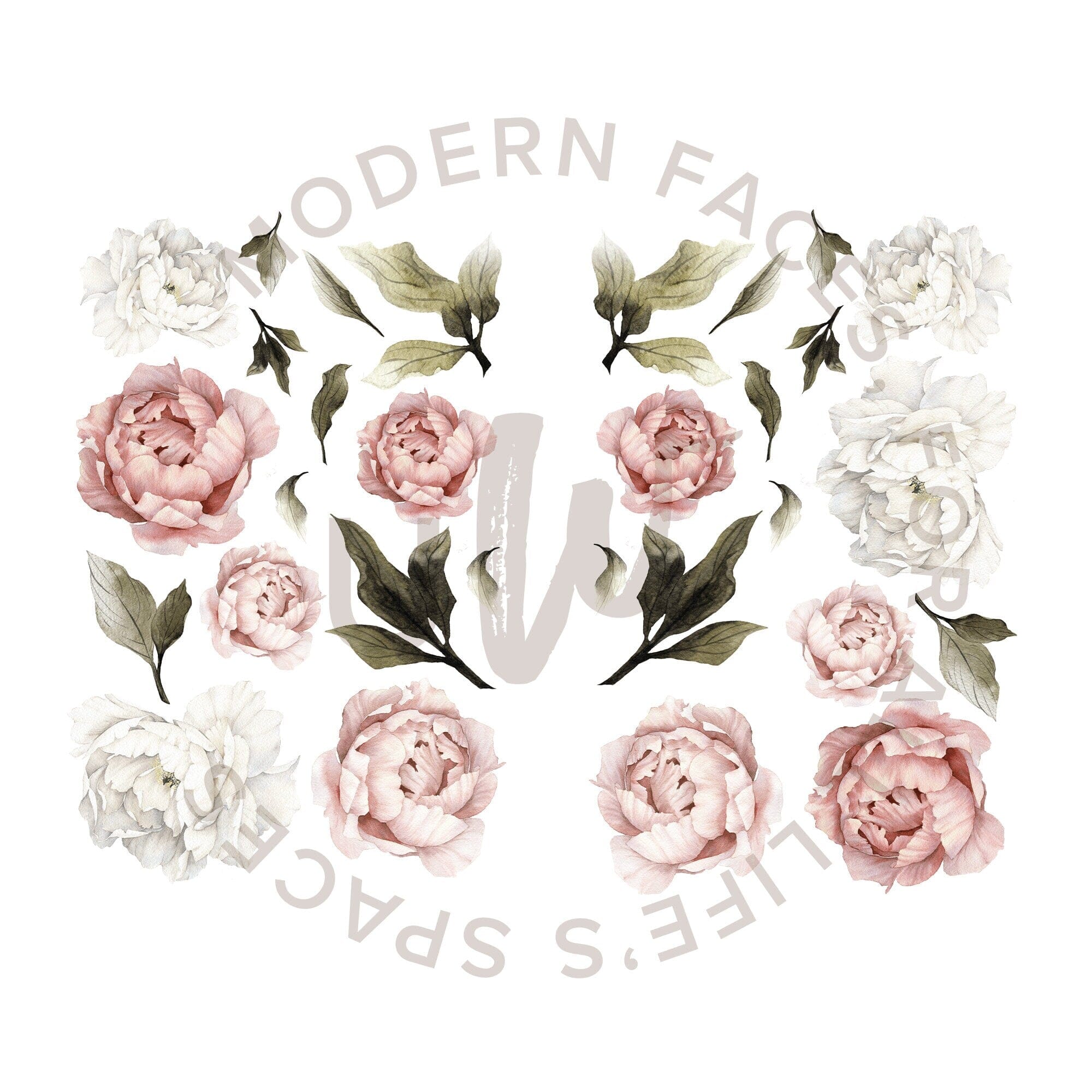 Blushing Peonies Wall Decals