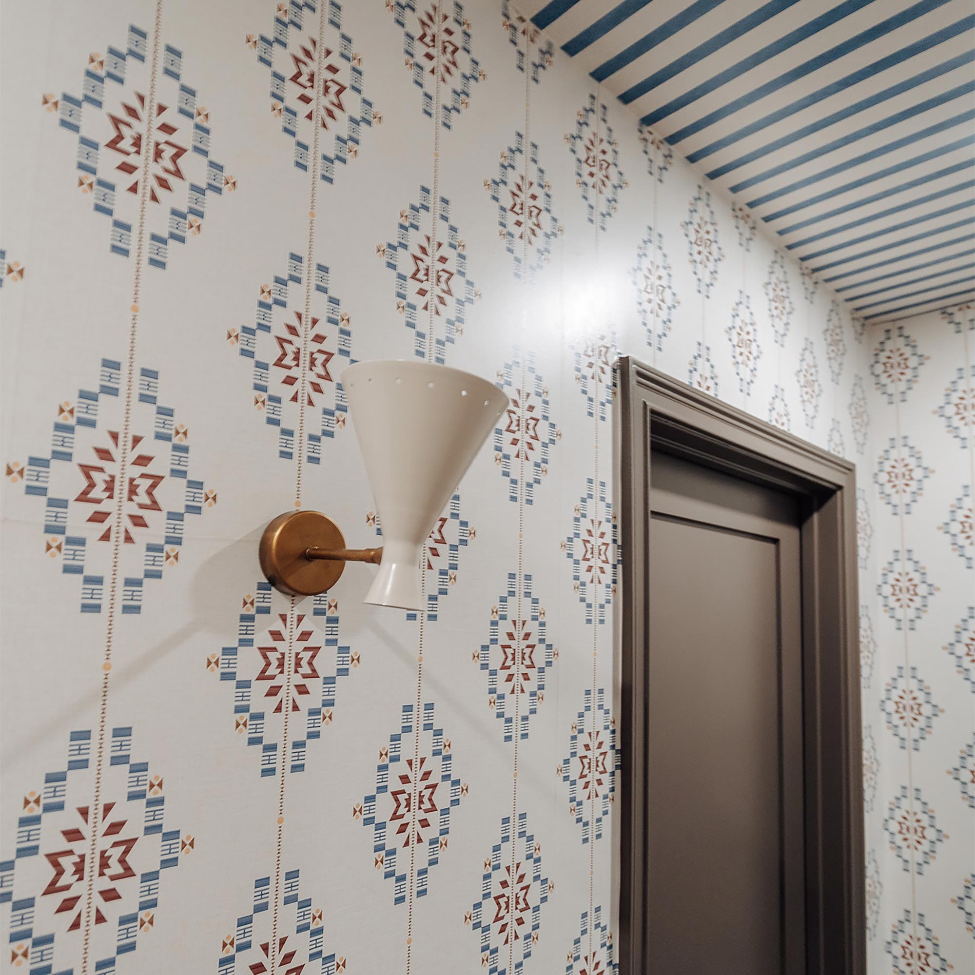 Geometric Textile Wallpaper