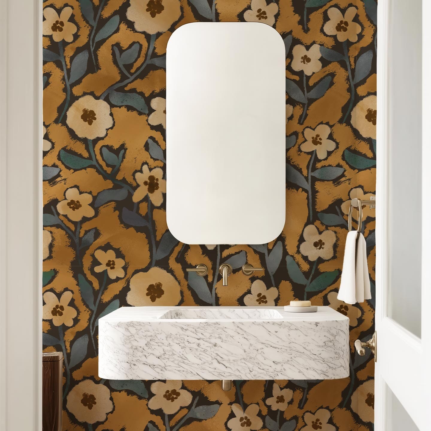 Painterly Floral Wallpaper