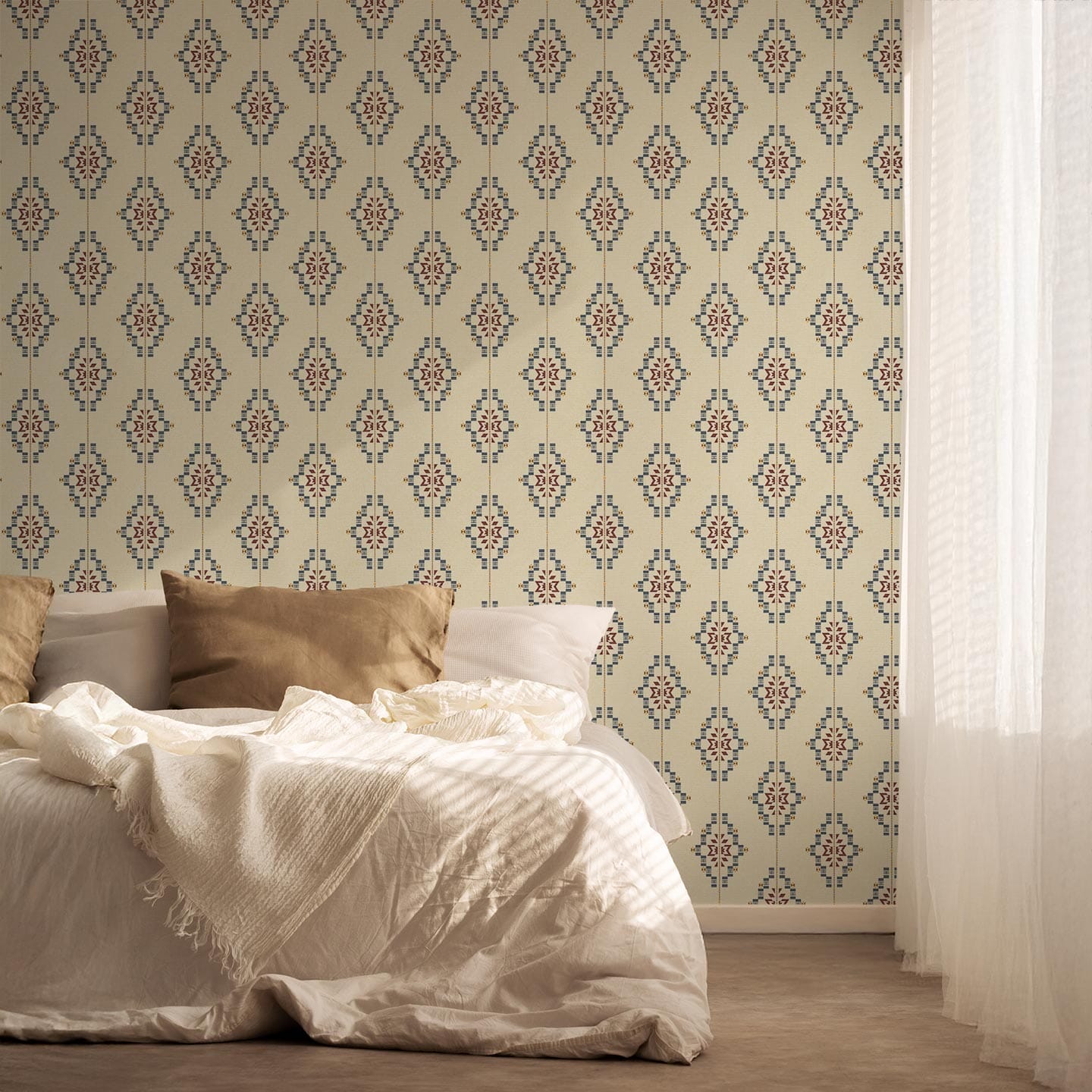 Geometric Textile Wallpaper