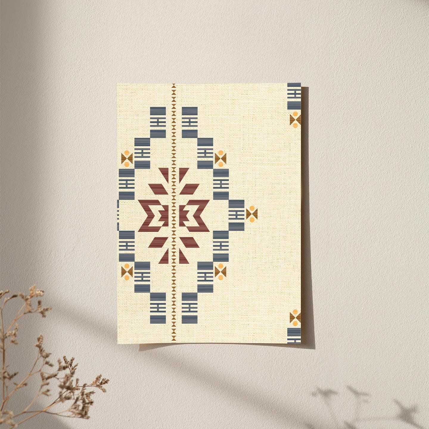 Geometric Textile Wallpaper