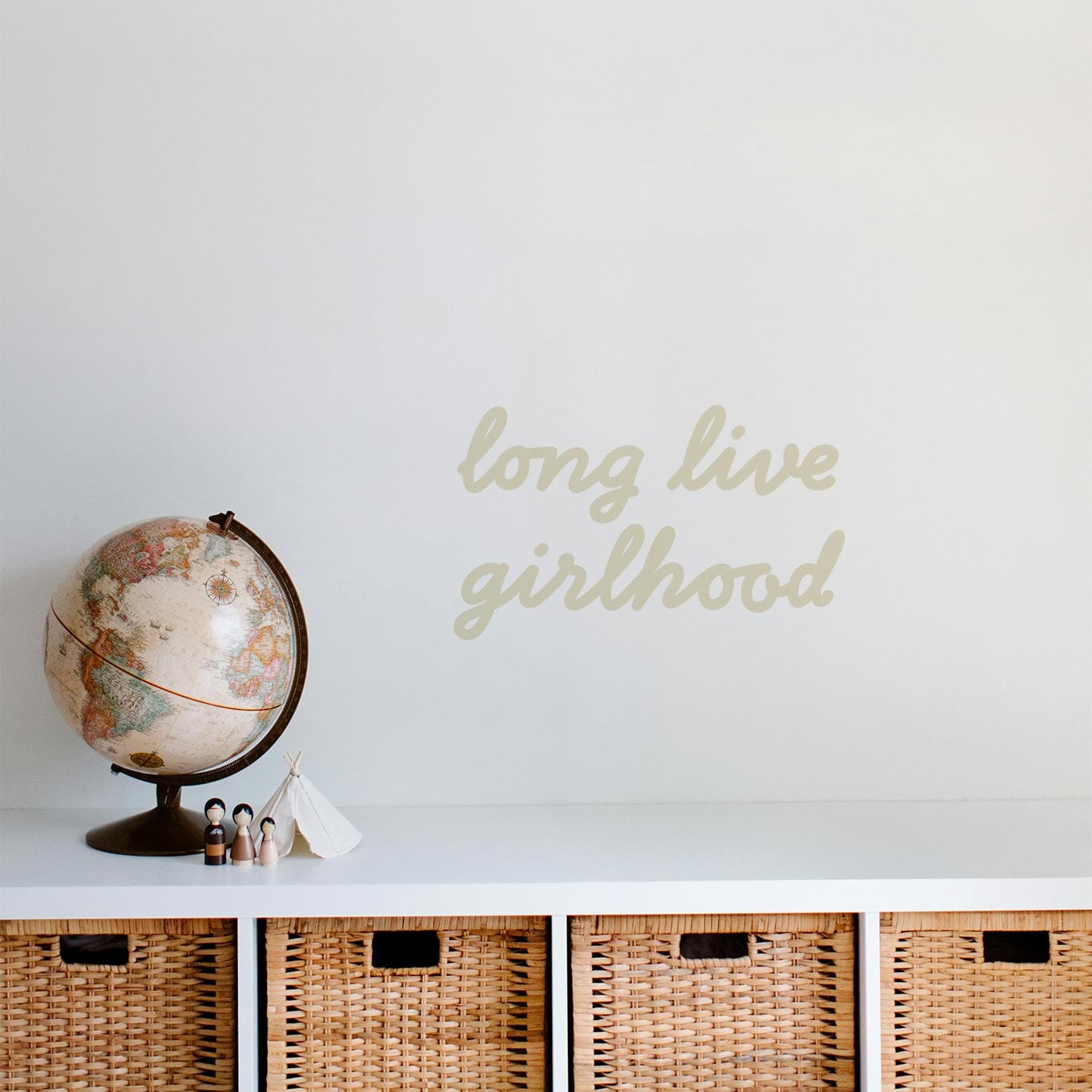 Girlhood Calligraphy Wall Decal