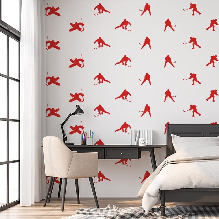 SALE - Red Hockey Wall Decals