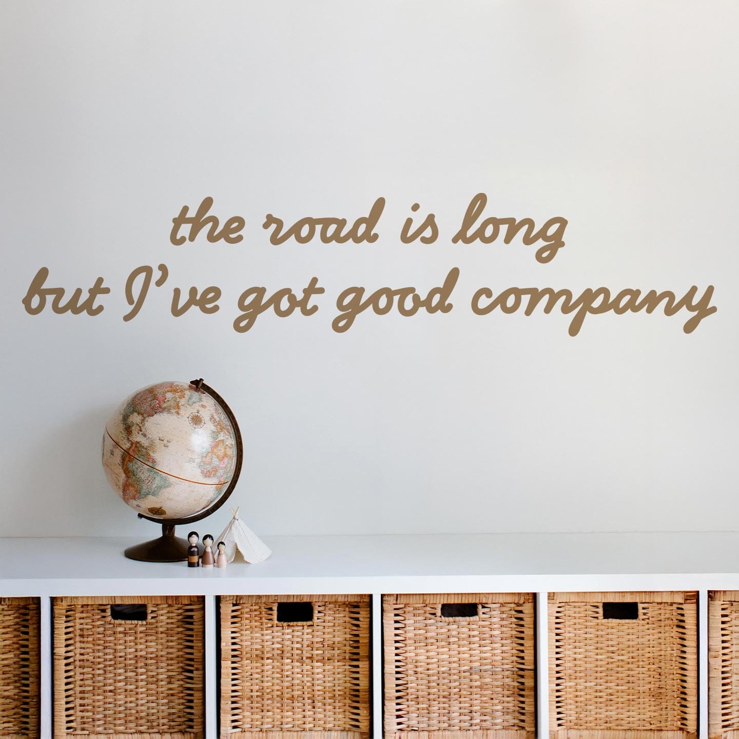 The Road is Long Calligraphy Wall Decal