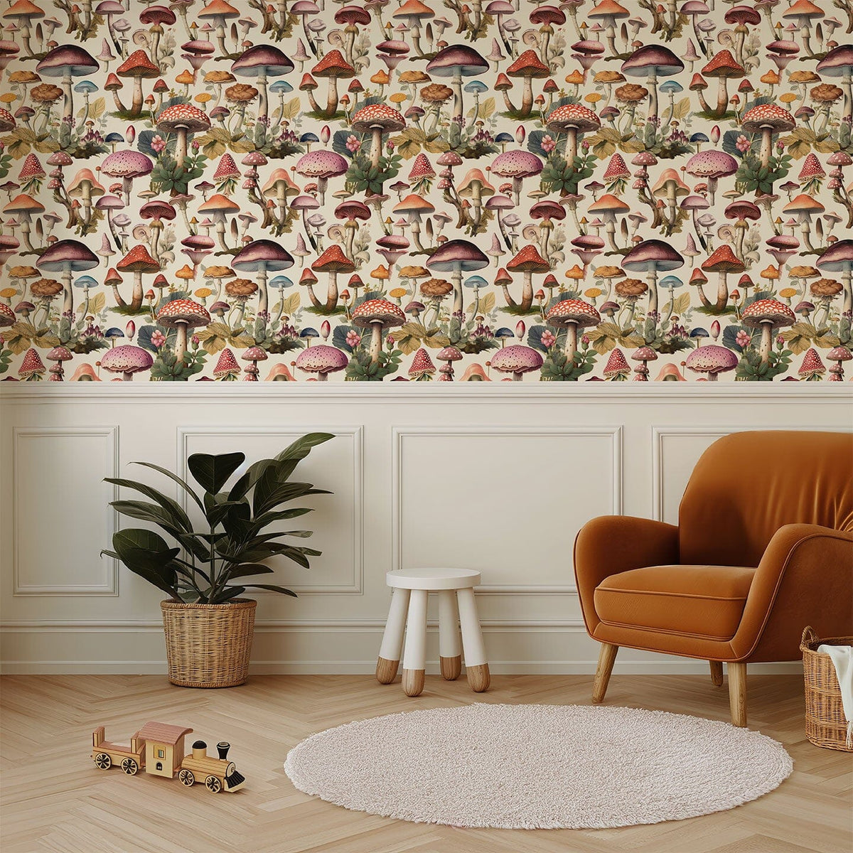 Mushroom Wallpaper | Urbanwalls – Urbanwalls Inc.