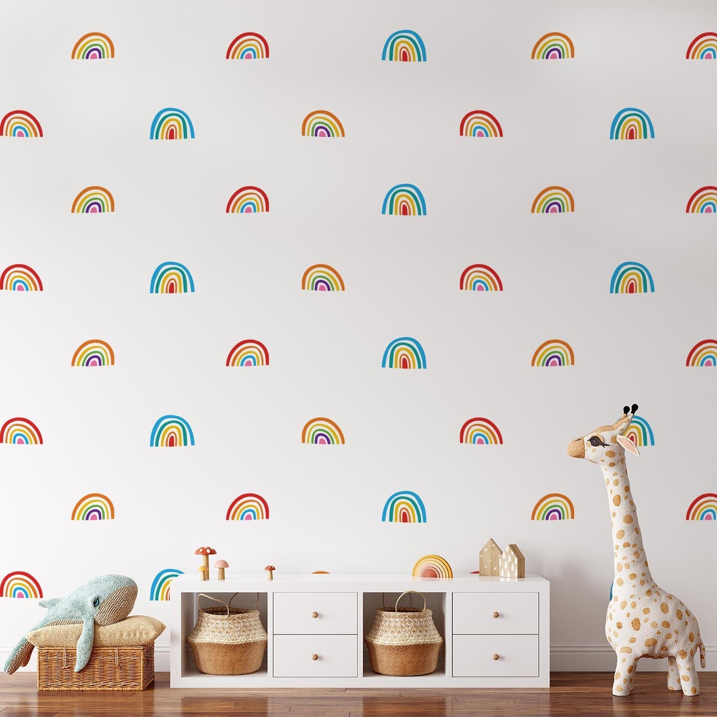 Mini Ombre Rainbows Wall Decals