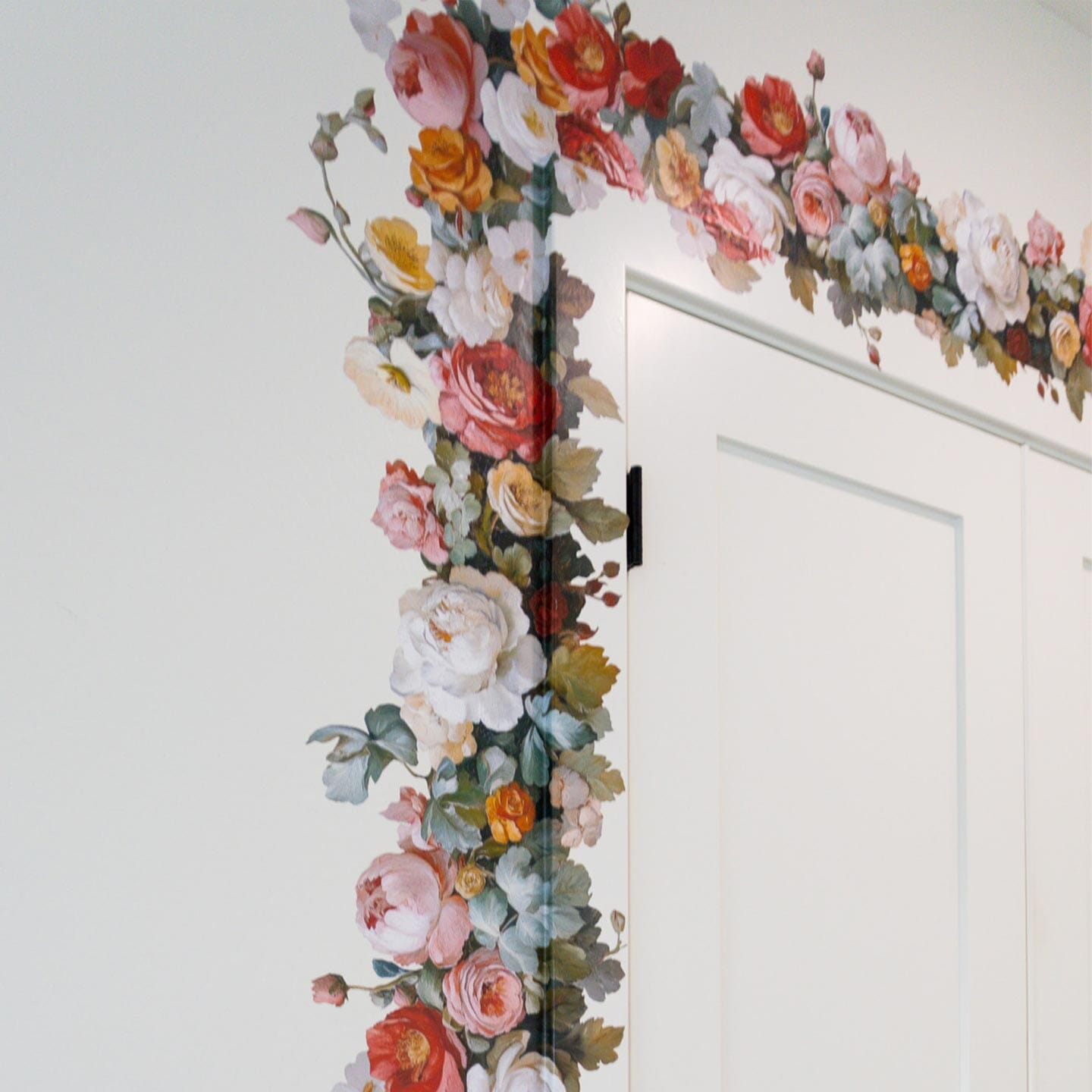 Pastel Floral Garland Wall Decals