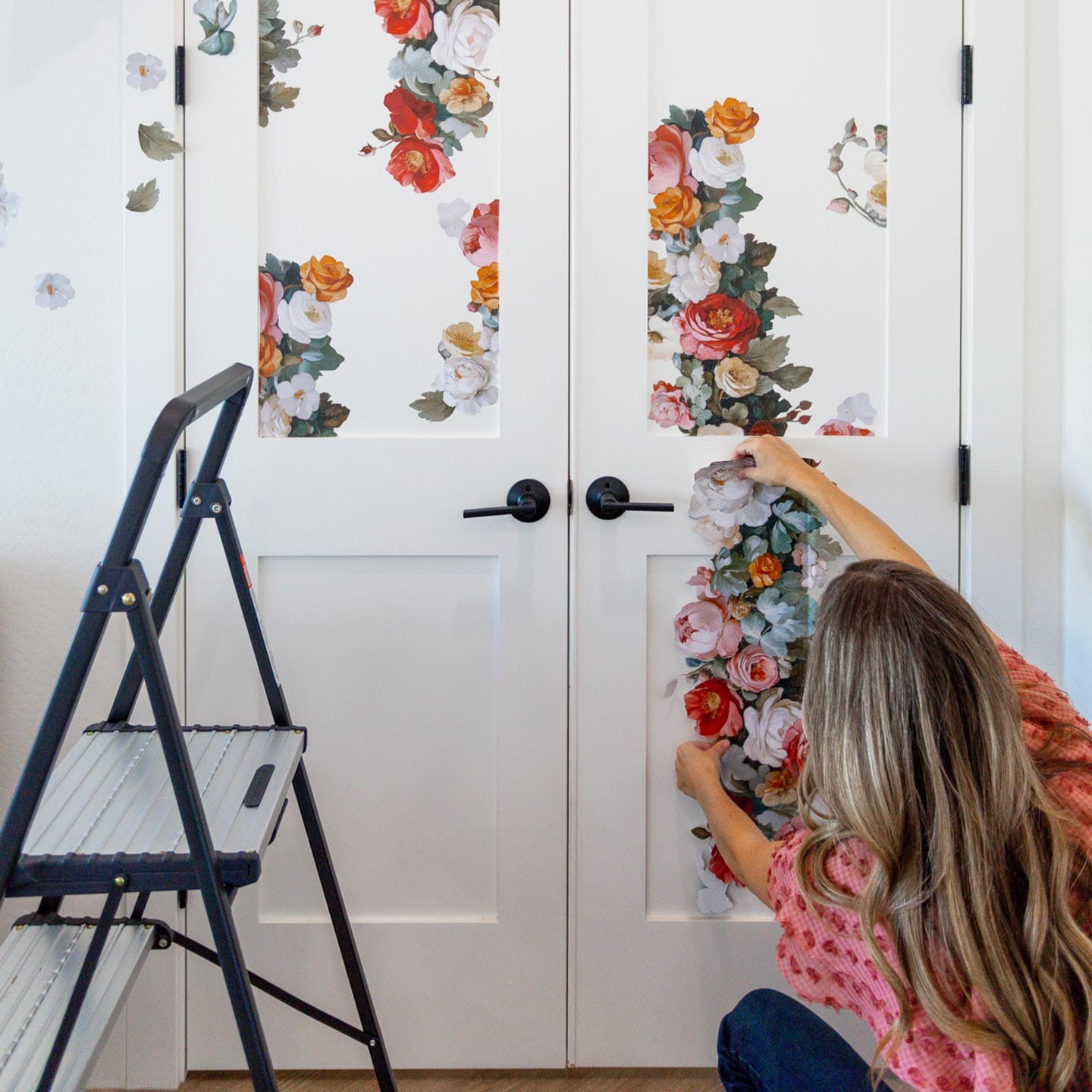Pastel Floral Garland Wall Decals