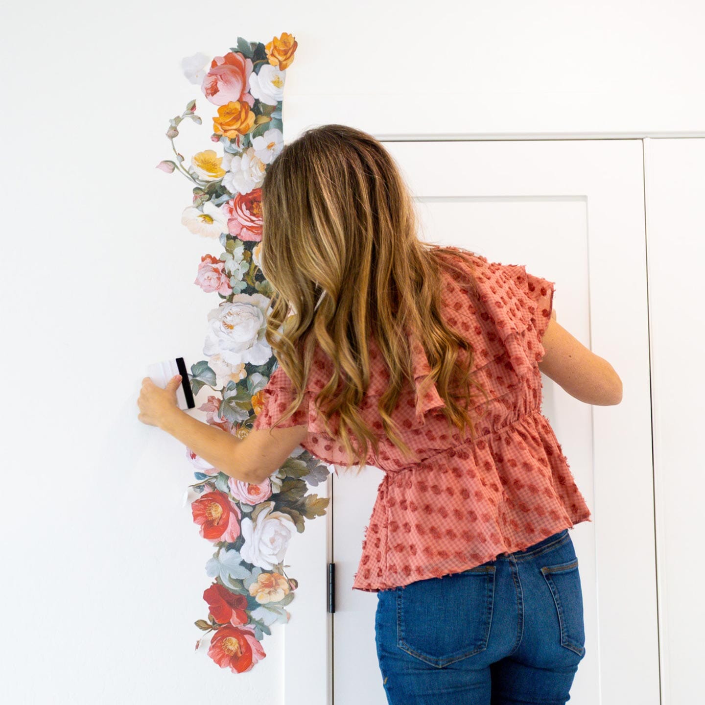 Pastel Floral Garland Wall Decals