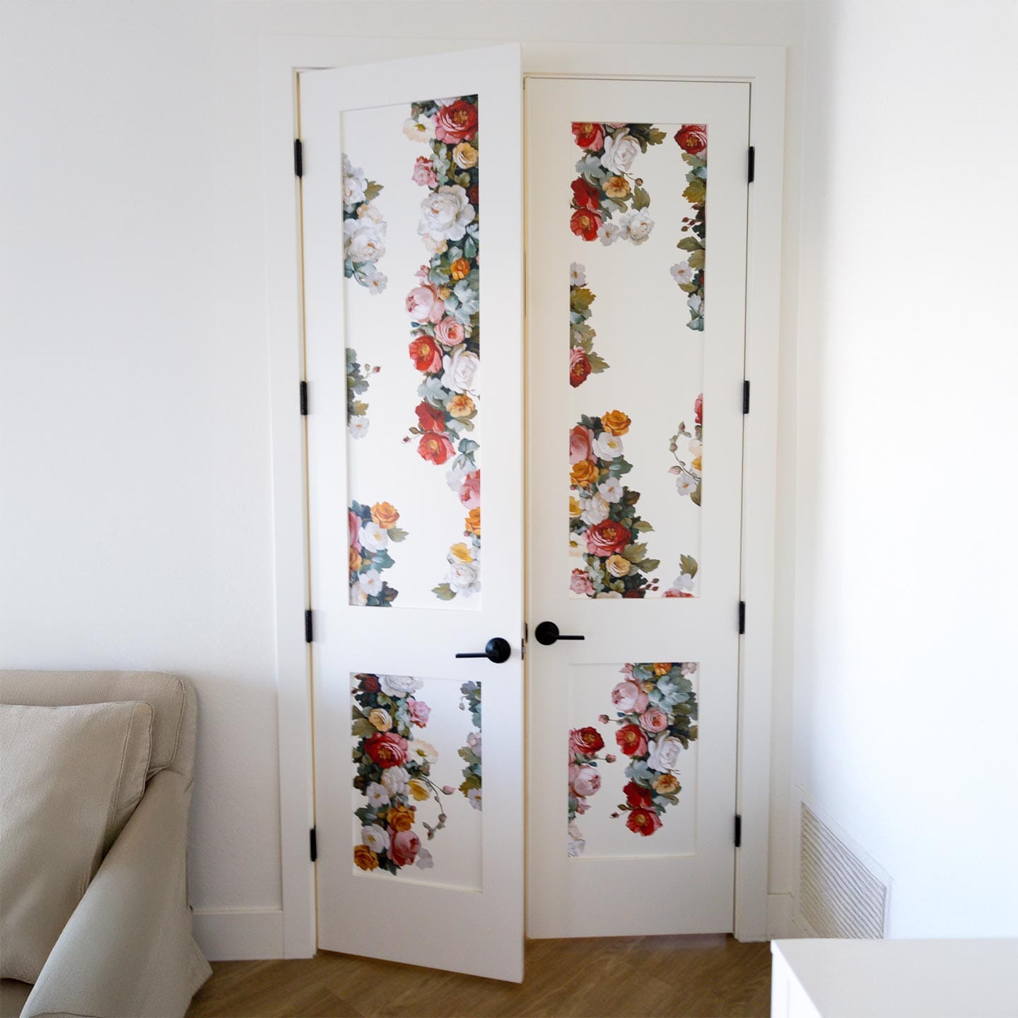 Pastel Floral Garland Wall Decals