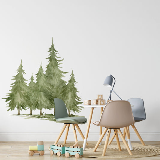 Spruce Tree Forest Wall Decal