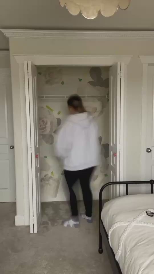 Load video: Video tutorial — how to apply blushing peonies wall decals
