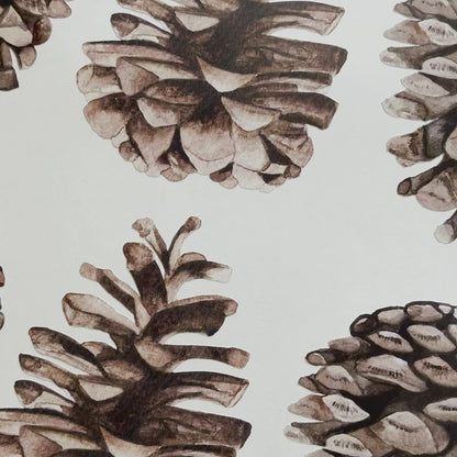 Watercolor Pinecone Wall Decals