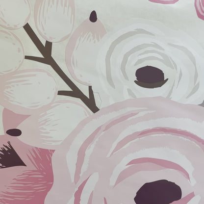 Pink and White Graphic Flower Wall Decals