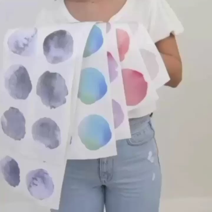 Load video: Watercolor Polka Dot Wall Decals