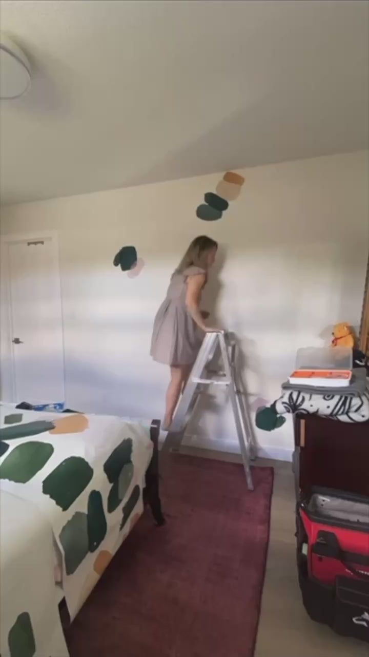 Load video: Video tutorial — how to apply blushing peonies wall decals