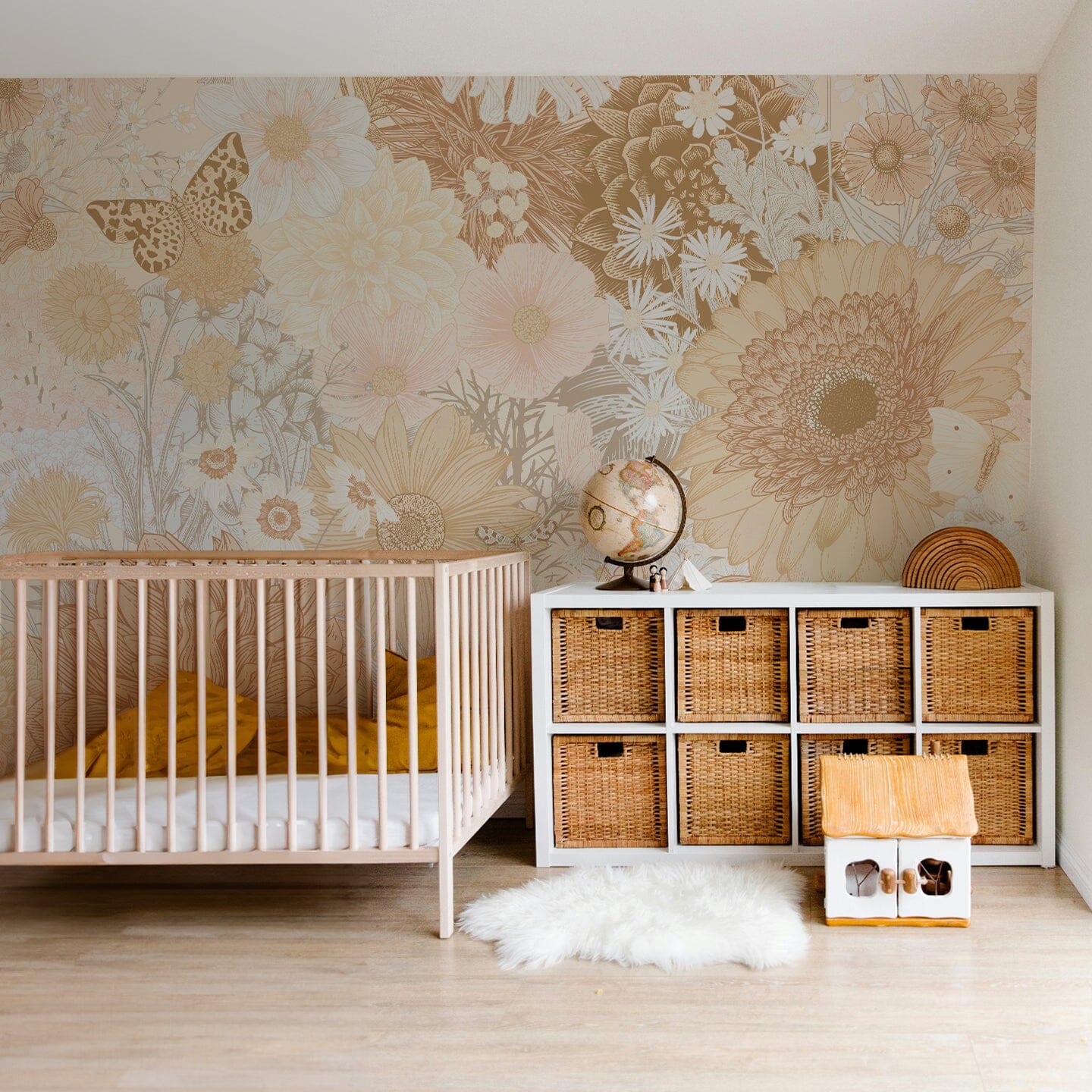 Nursery Wallpaper Accent Wall Moody Peel And Stick Removable