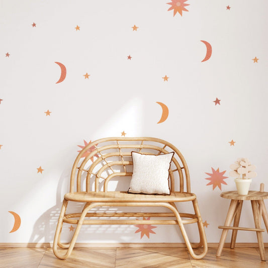 Sun and Moon Wall Decals