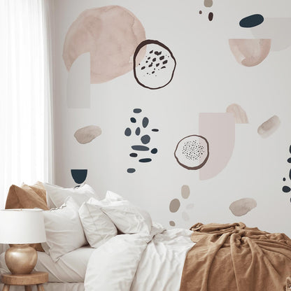 The Blush Circular Abstract Wall Decals