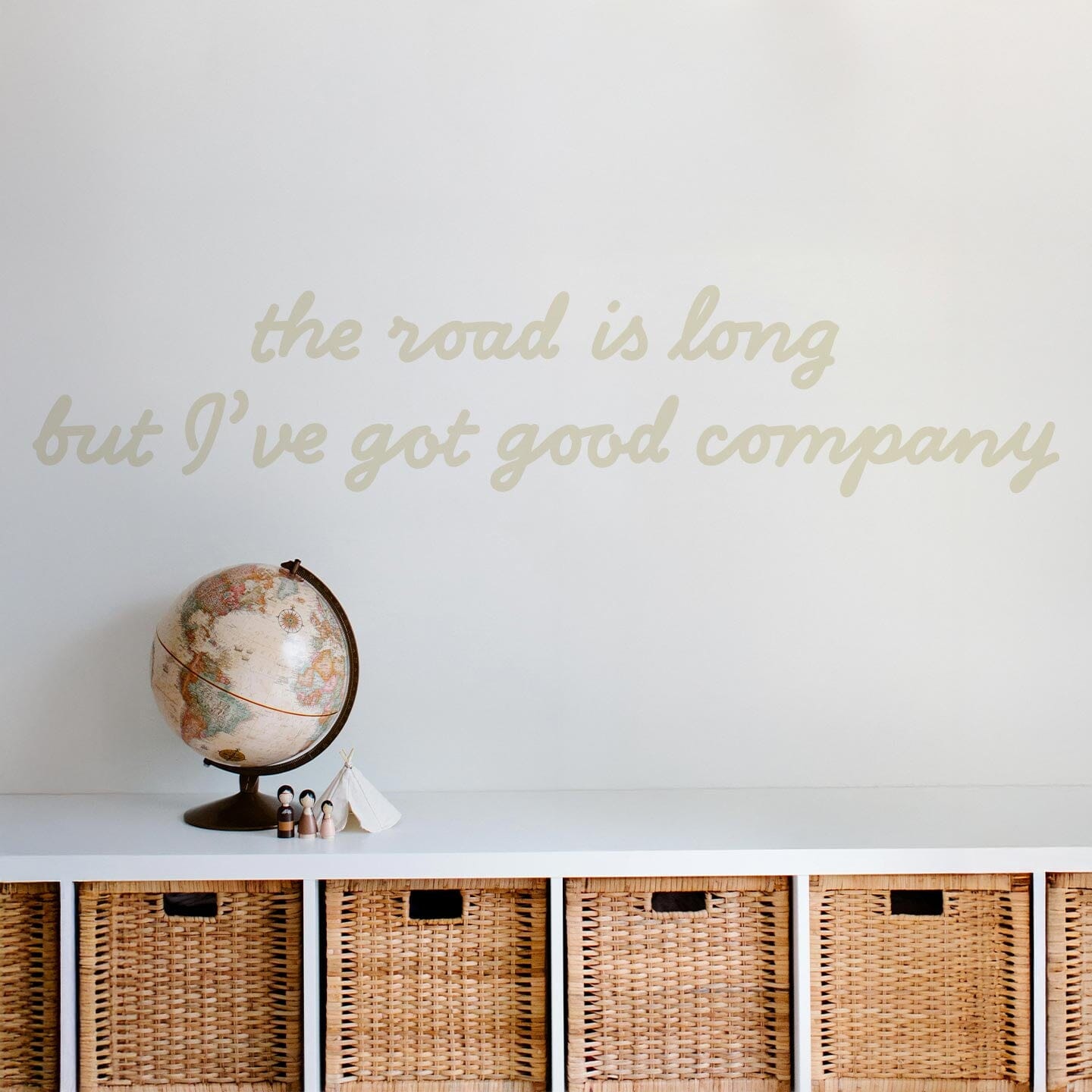 The Road is Long Calligraphy Wall Decal