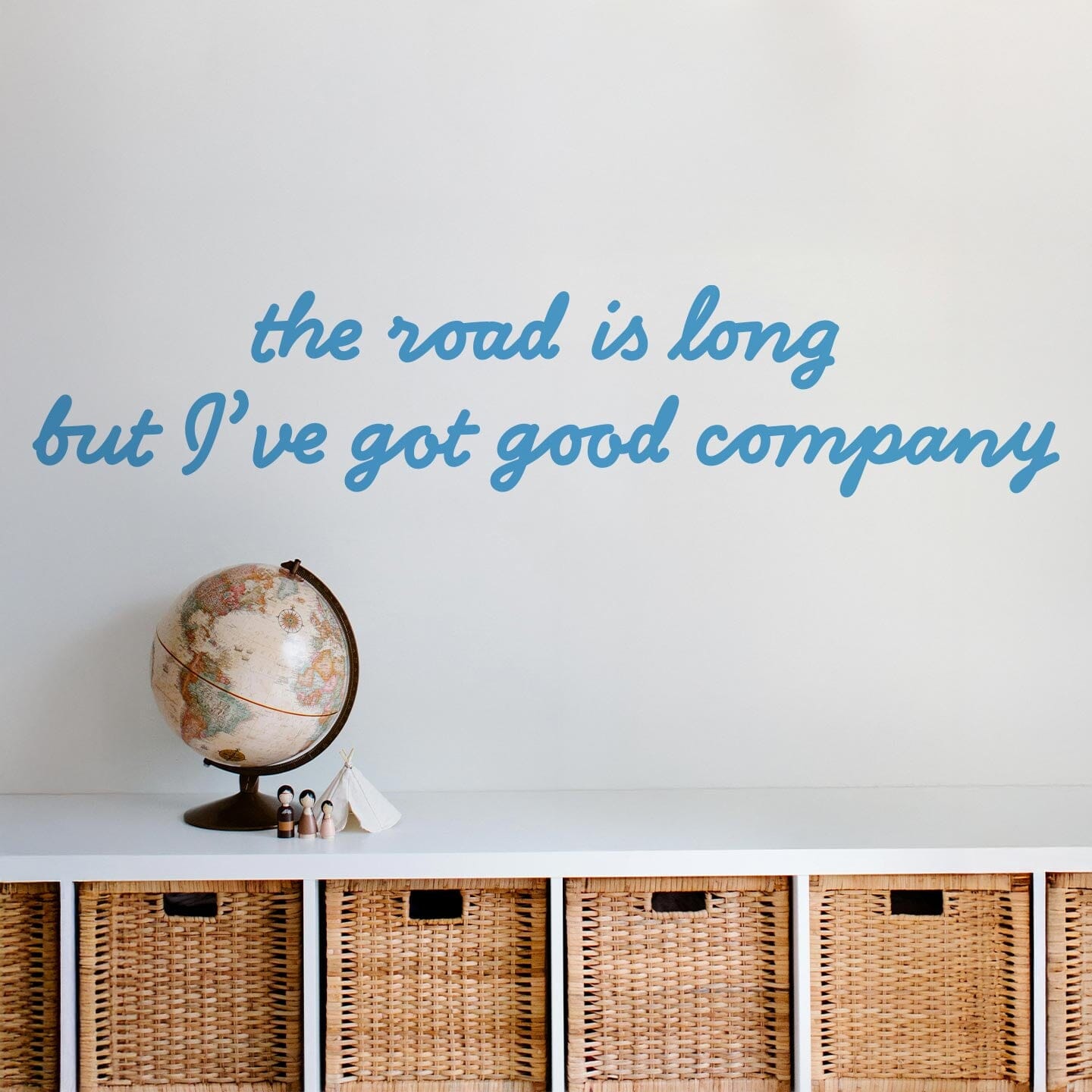 The Road is Long Calligraphy Wall Decal