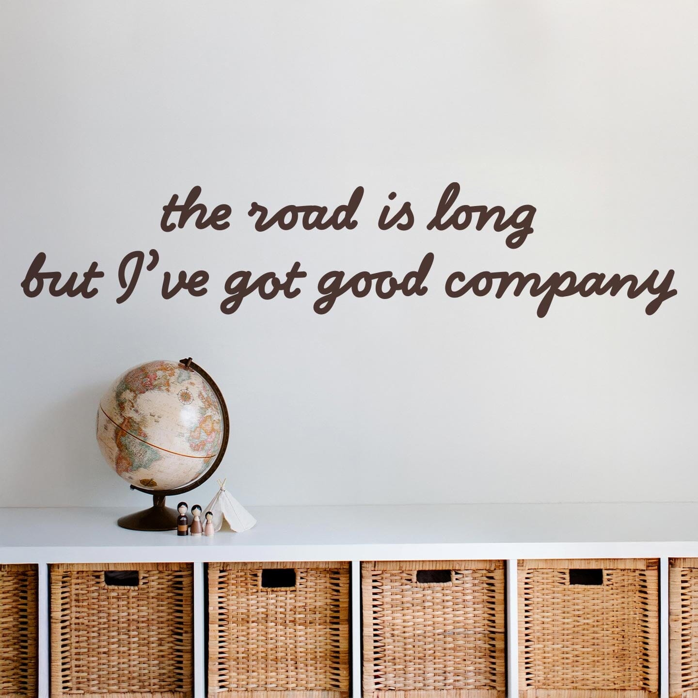 The Road is Long Calligraphy Wall Decal