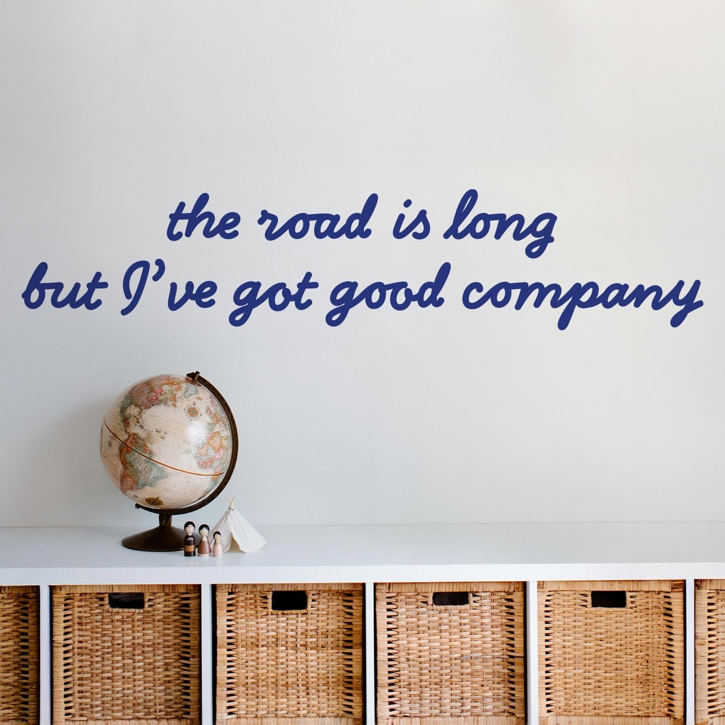 The Road is Long Calligraphy Wall Decal