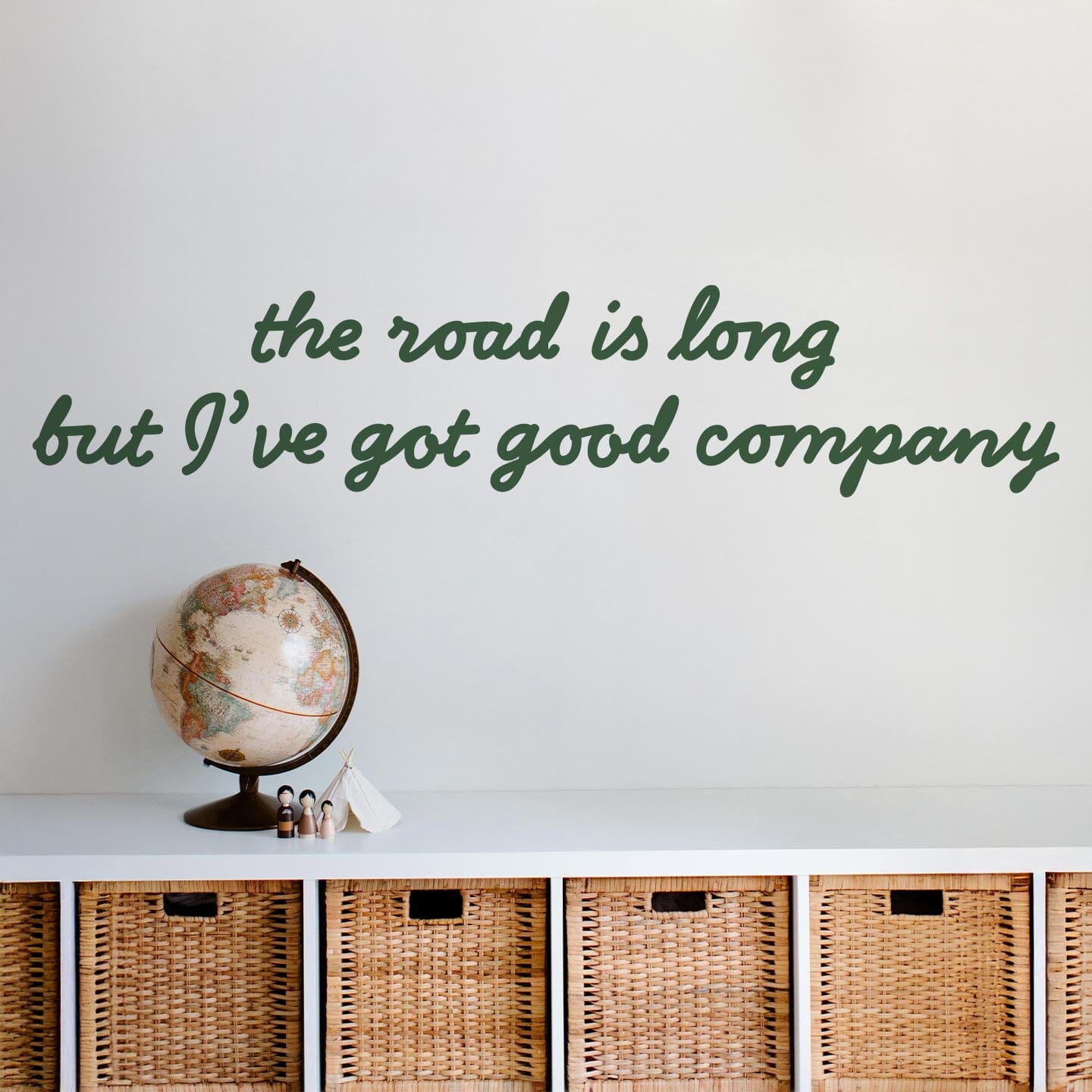 The Road is Long Calligraphy Wall Decal