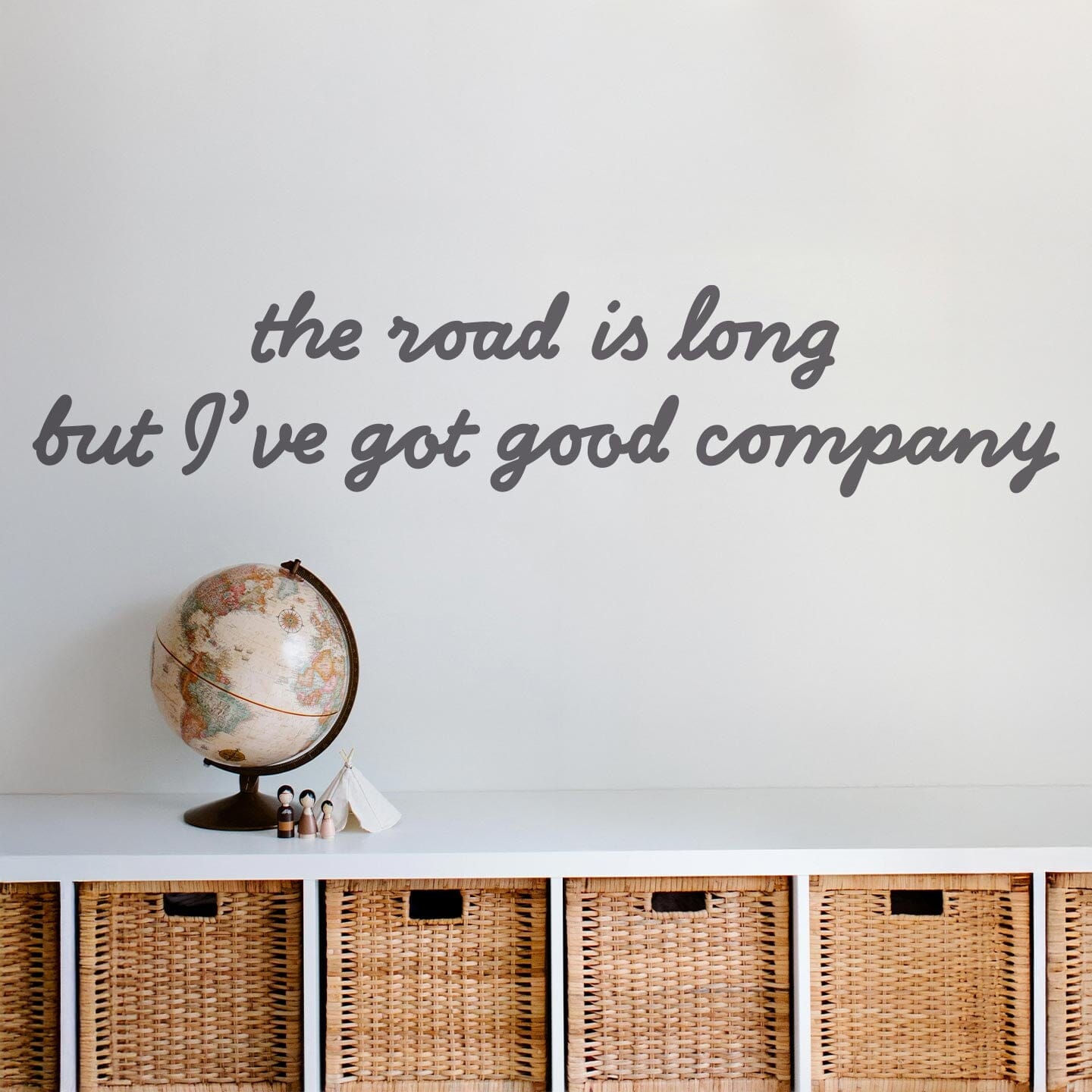 The Road is Long Calligraphy Wall Decal