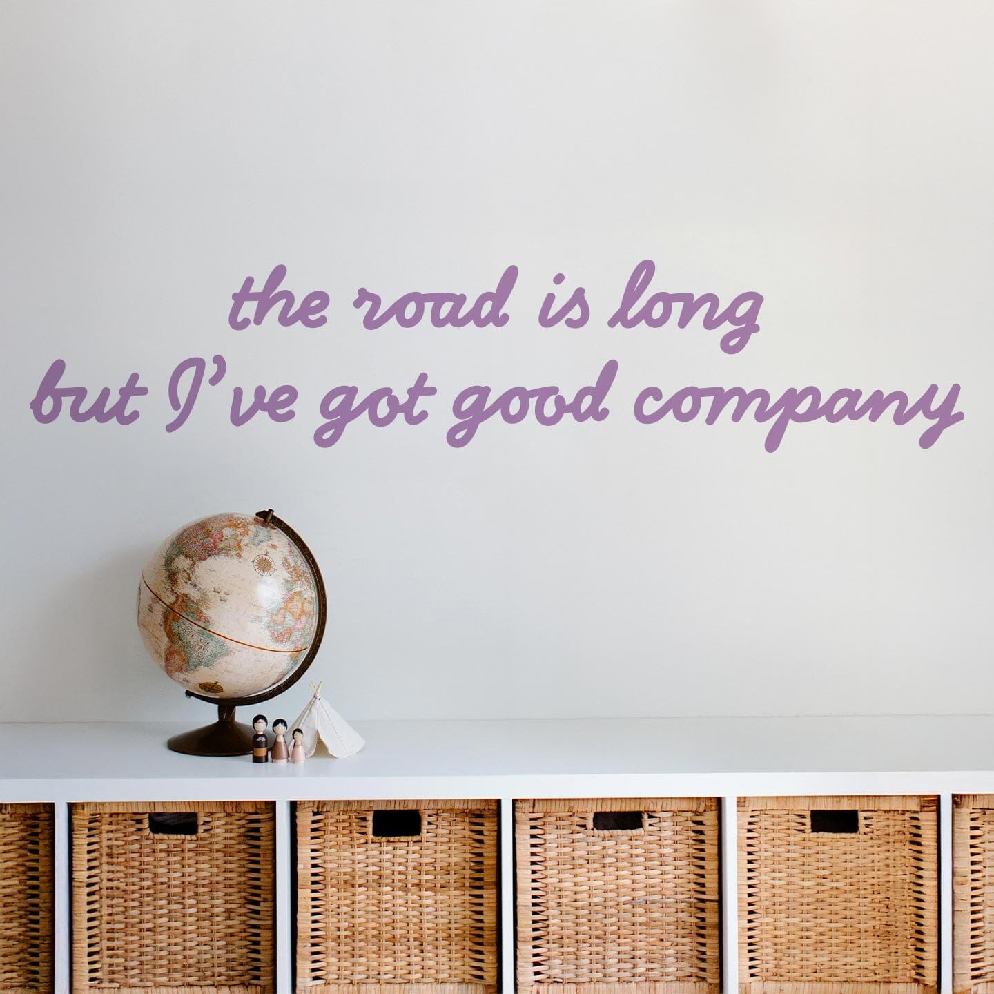 The Road is Long Calligraphy Wall Decal