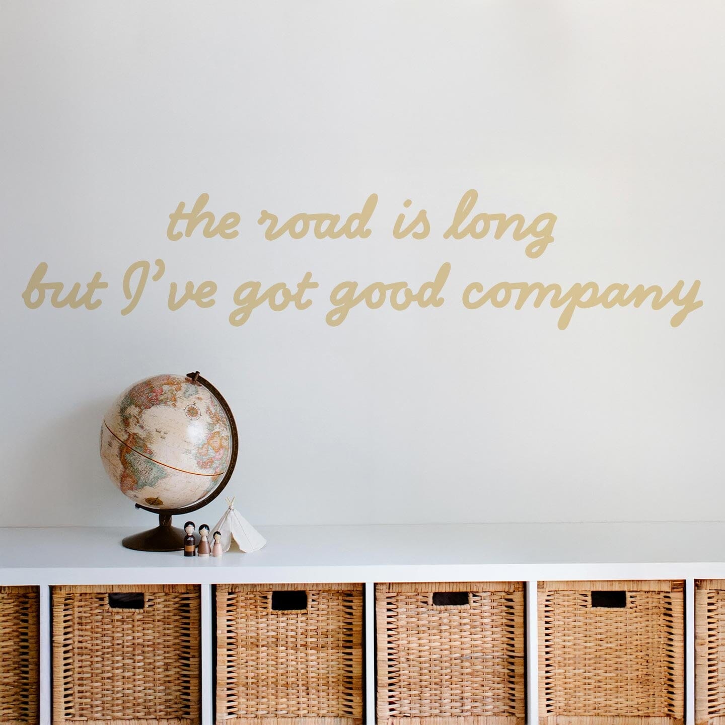 The Road is Long Calligraphy Wall Decal