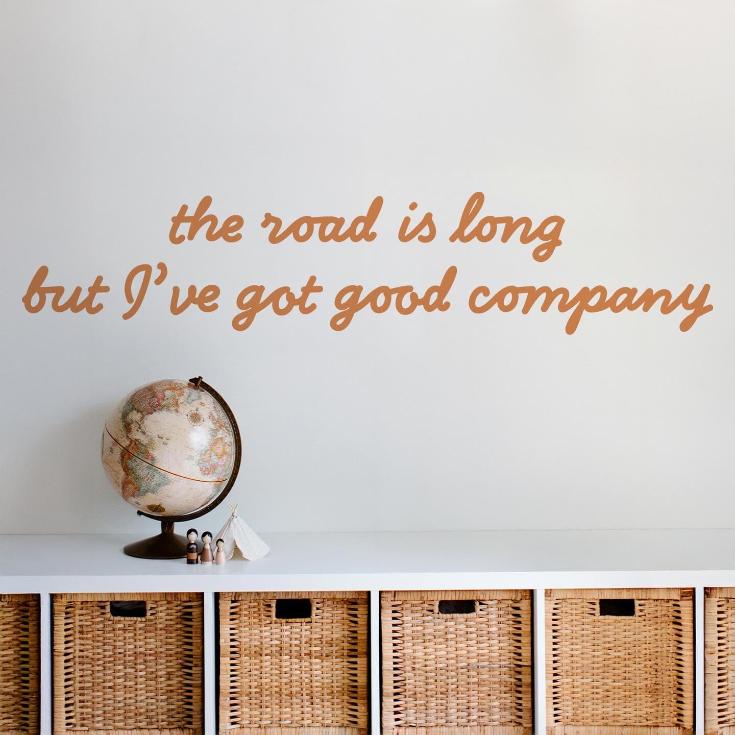 The Road is Long Calligraphy Wall Decal