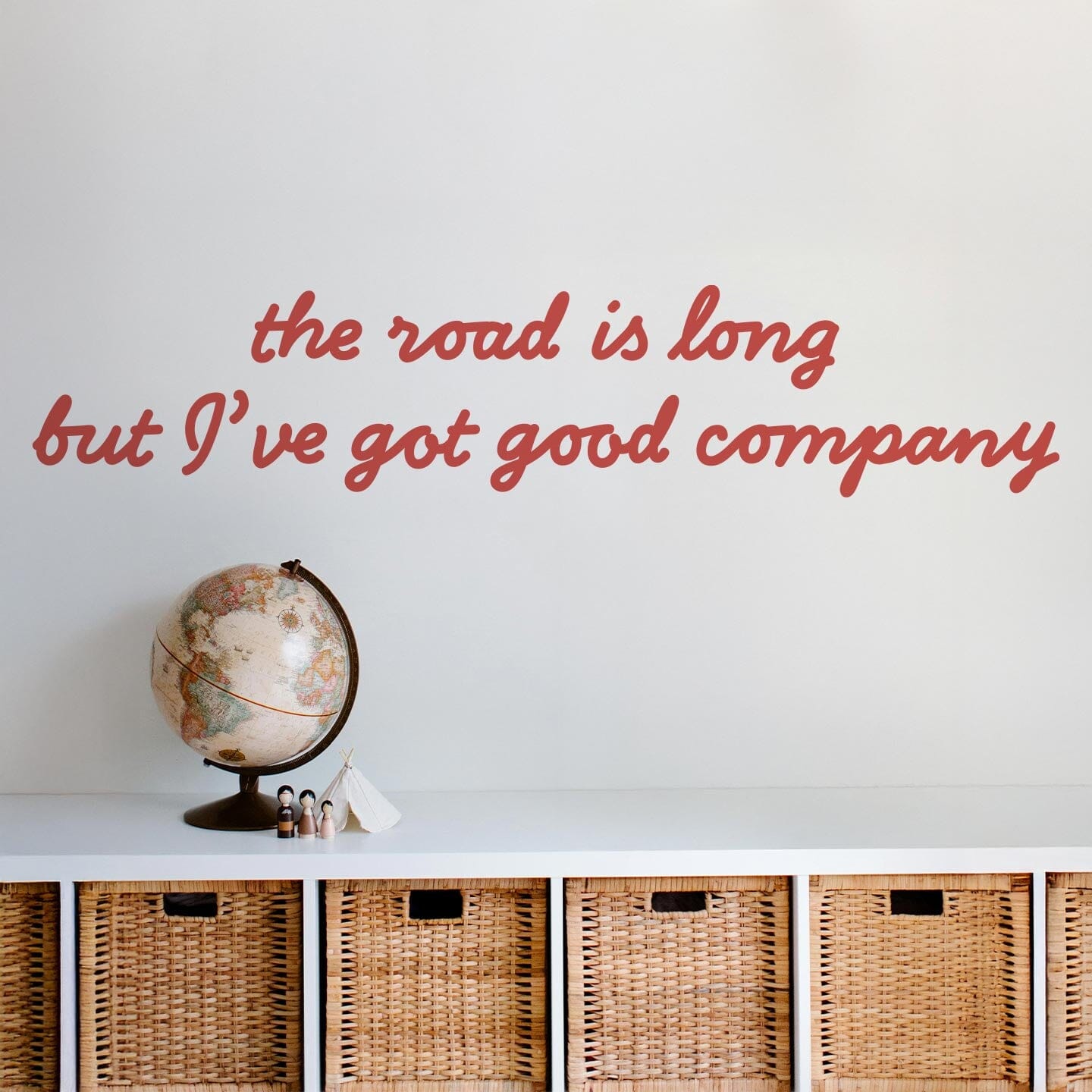 The Road is Long Calligraphy Wall Decal