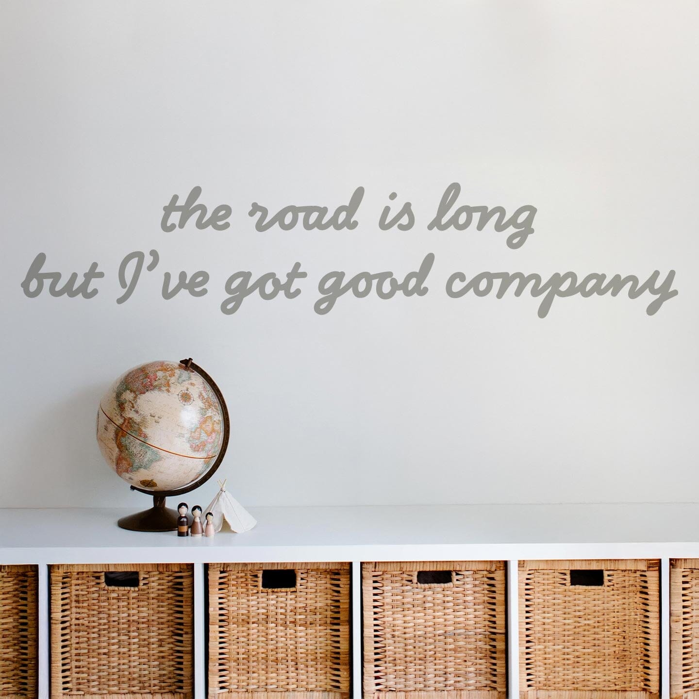 The Road is Long Calligraphy Wall Decal