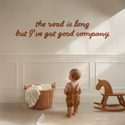 The Road is Long Calligraphy Wall Decal