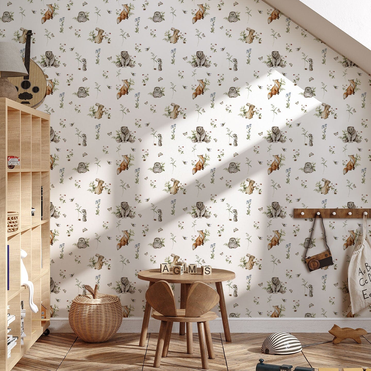 Custom Size Wall Murals - Forest Kingdom Animal World For Children's Room - Self-Adhesive Removable Stick Wallpaper For Living Room